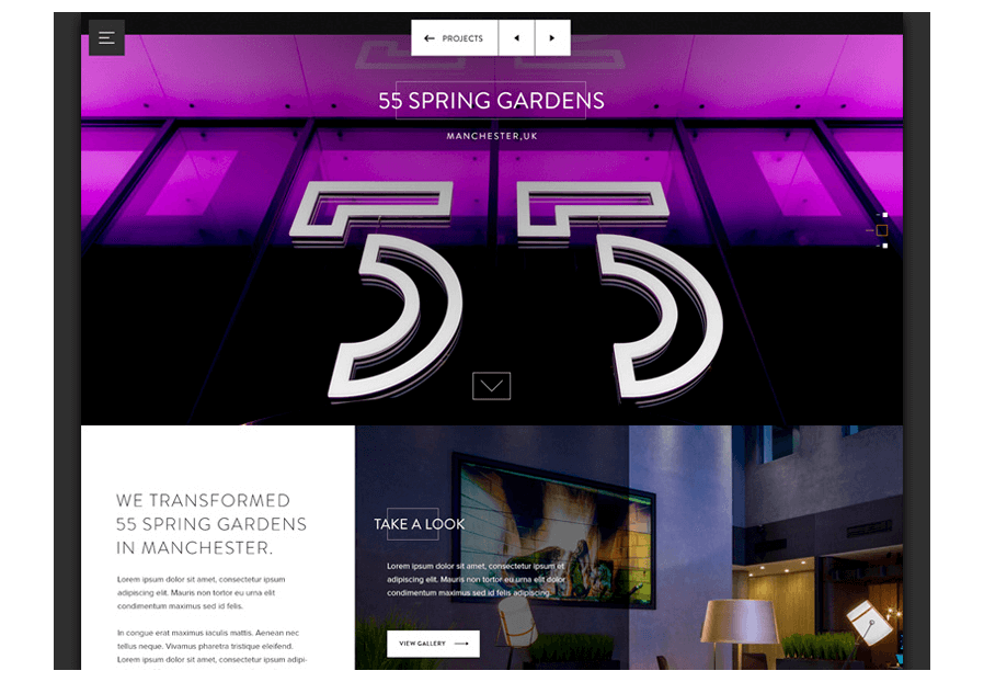 Binsserthot created the website for construction company ARCO to present their services
